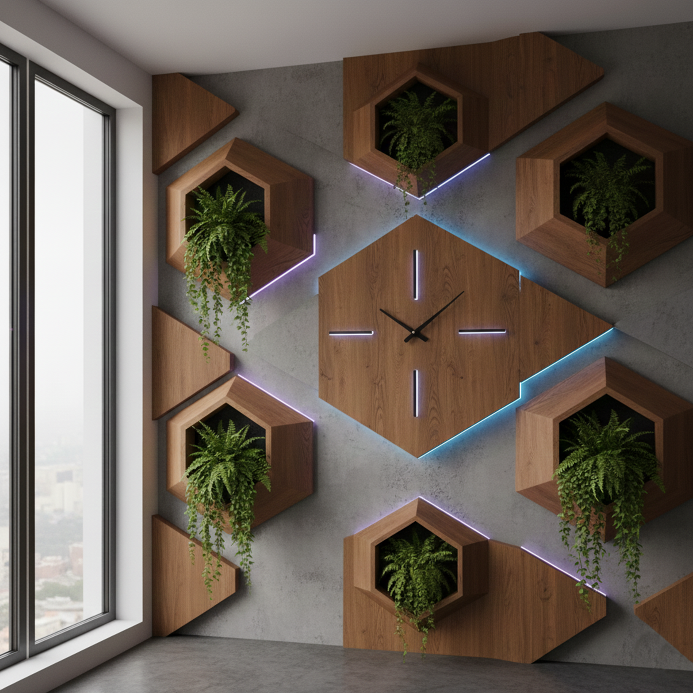 Puupaneeli kasviaukoilla