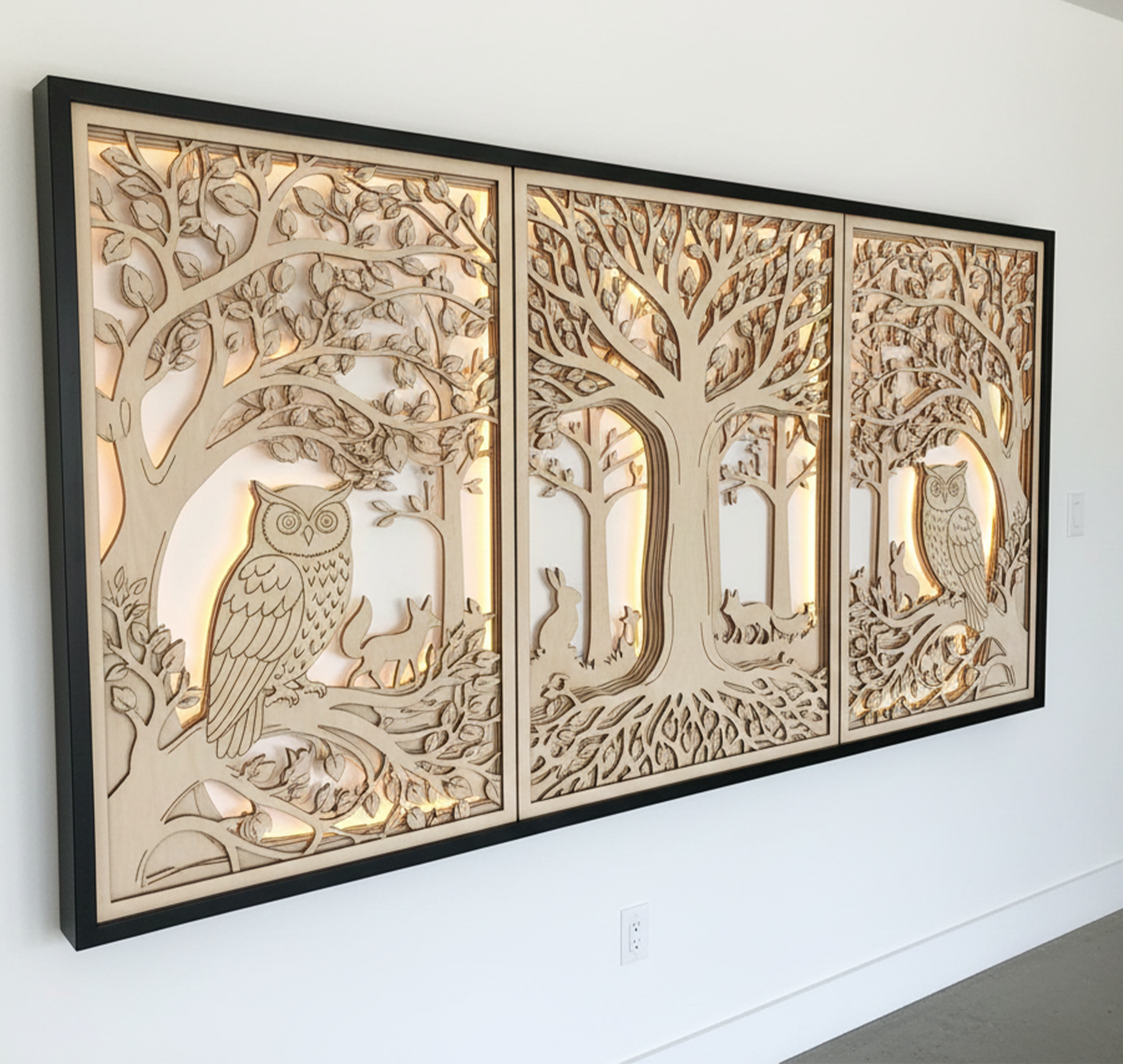 Taulupaneeli valaistuksella